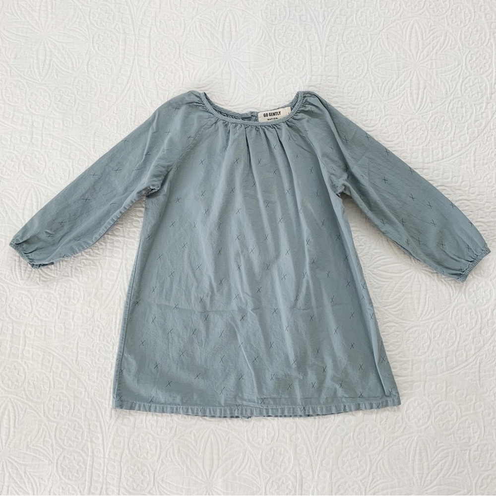 Go Gently Nation Kids Long Sleeve‎ Organic Cotton Frock Dress